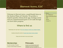 Tablet Screenshot of harvestacresco.com